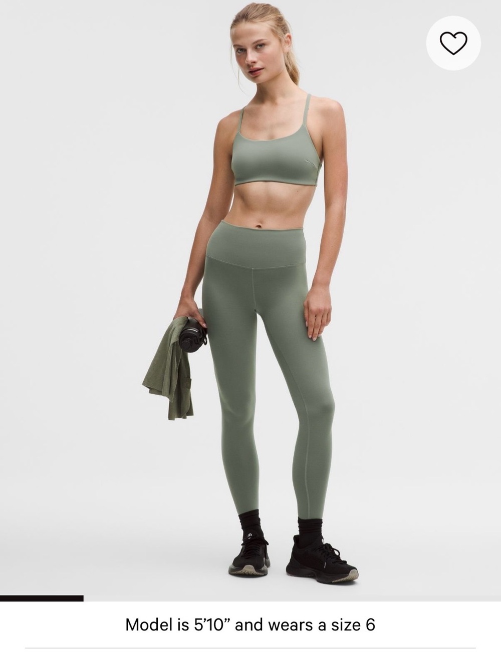 Lululemon Wunder Train Sage Green High-Waist Active Leggings